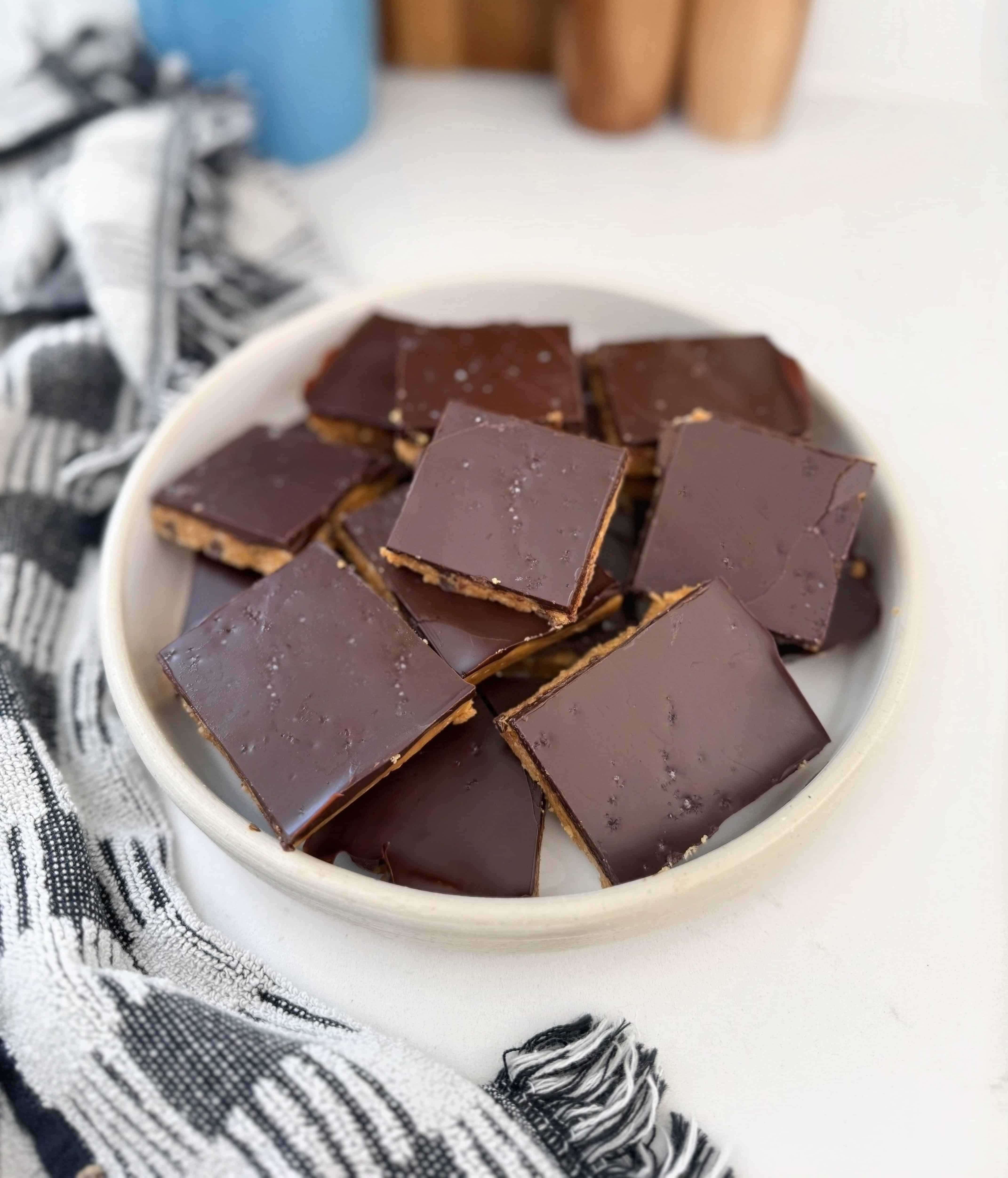 Carrés de pâte à biscuits
