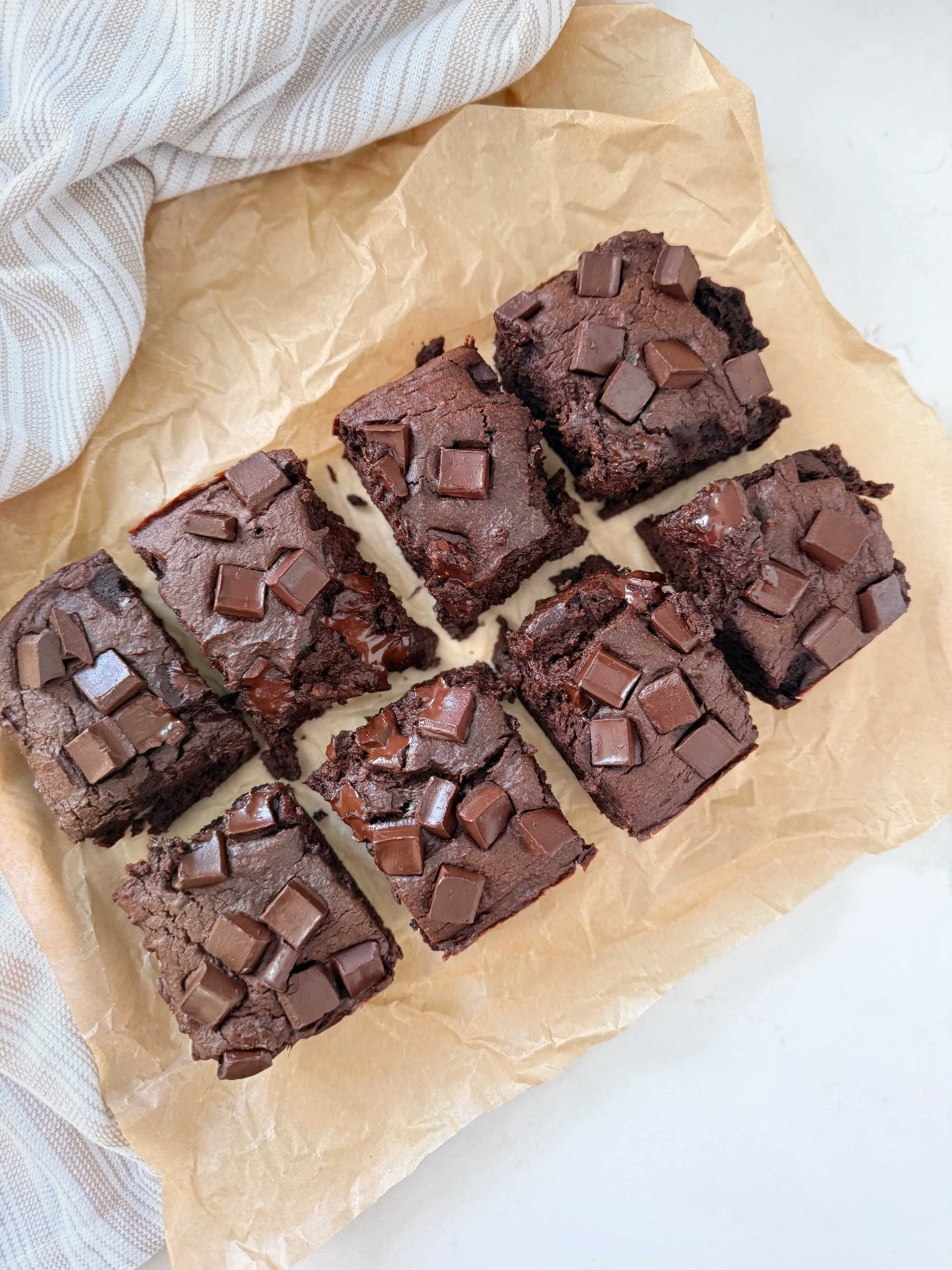 Brownies fondants express (sans gluten, sans produits laitiers)