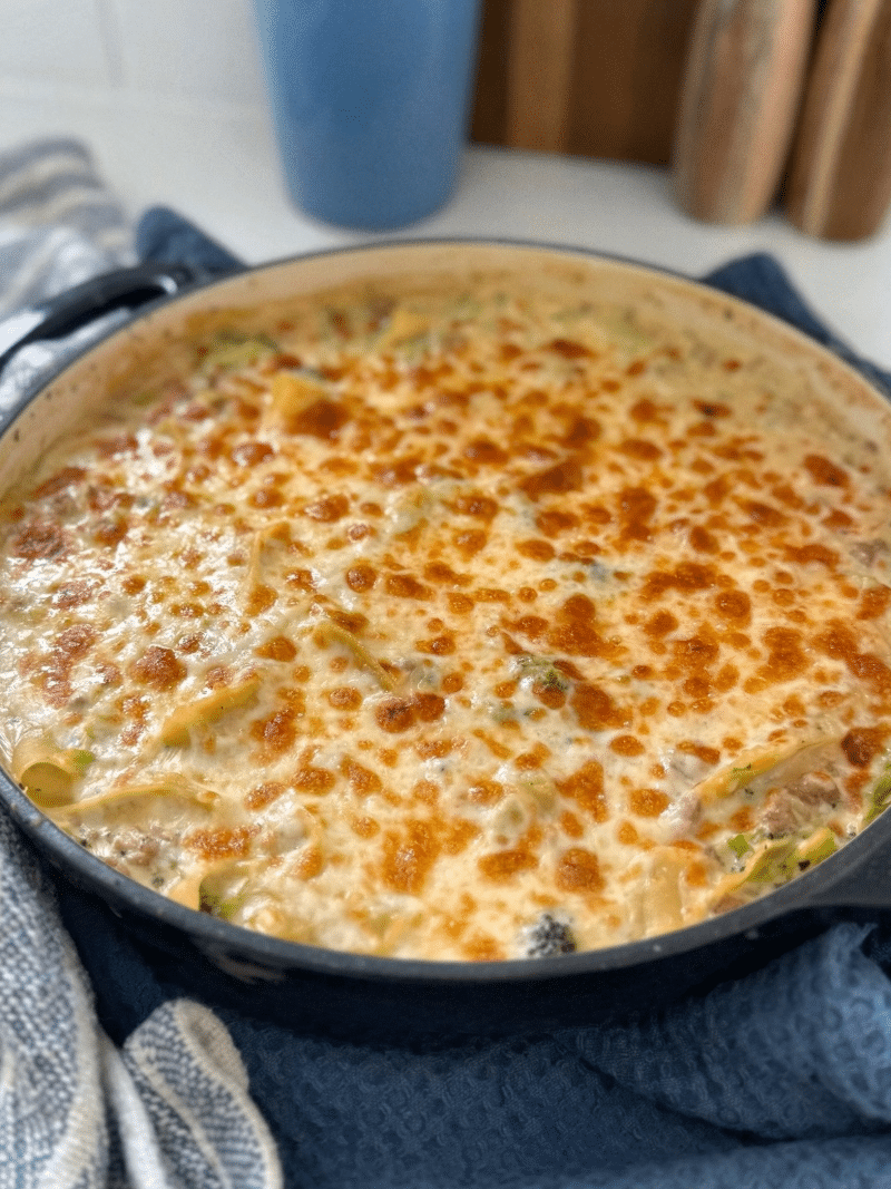 Lasagne one pot au poulet et brocoli