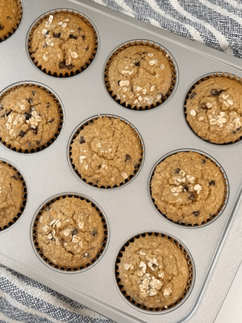 Muffins à l&rsquo;avoine et chocolat