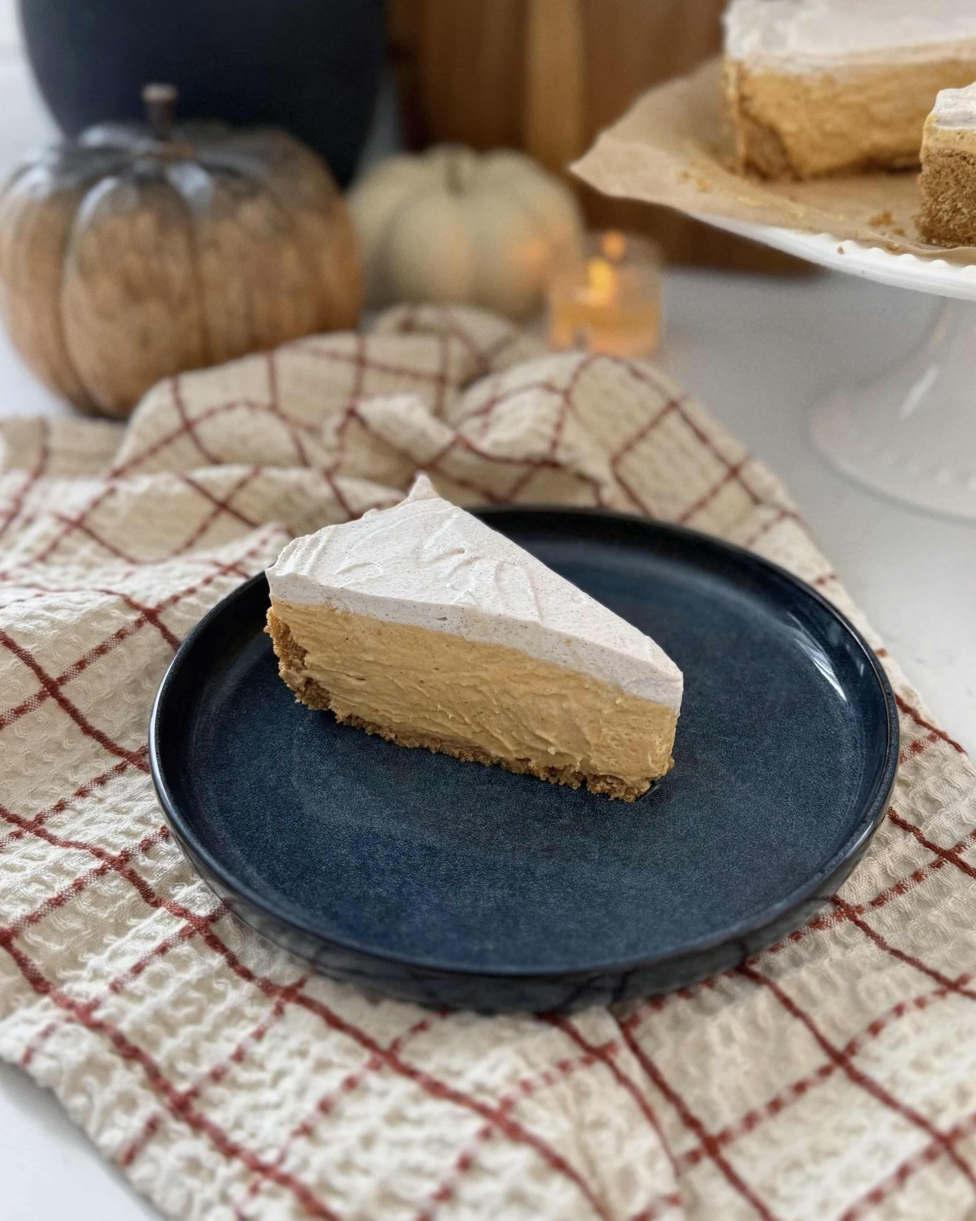 Gâteau au fromage à la citrouille, sans cuisson et sans gluten
