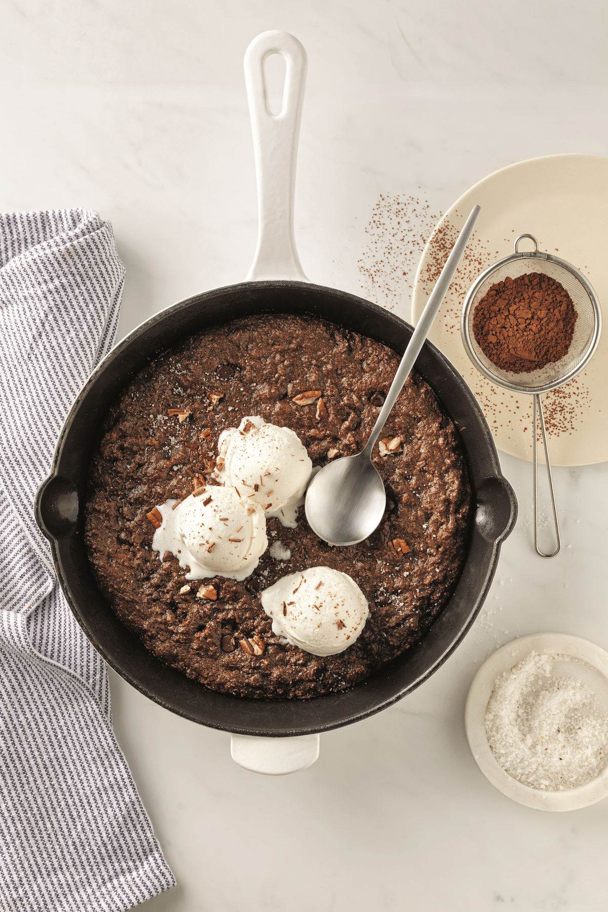 Skillet cookie double chocolat