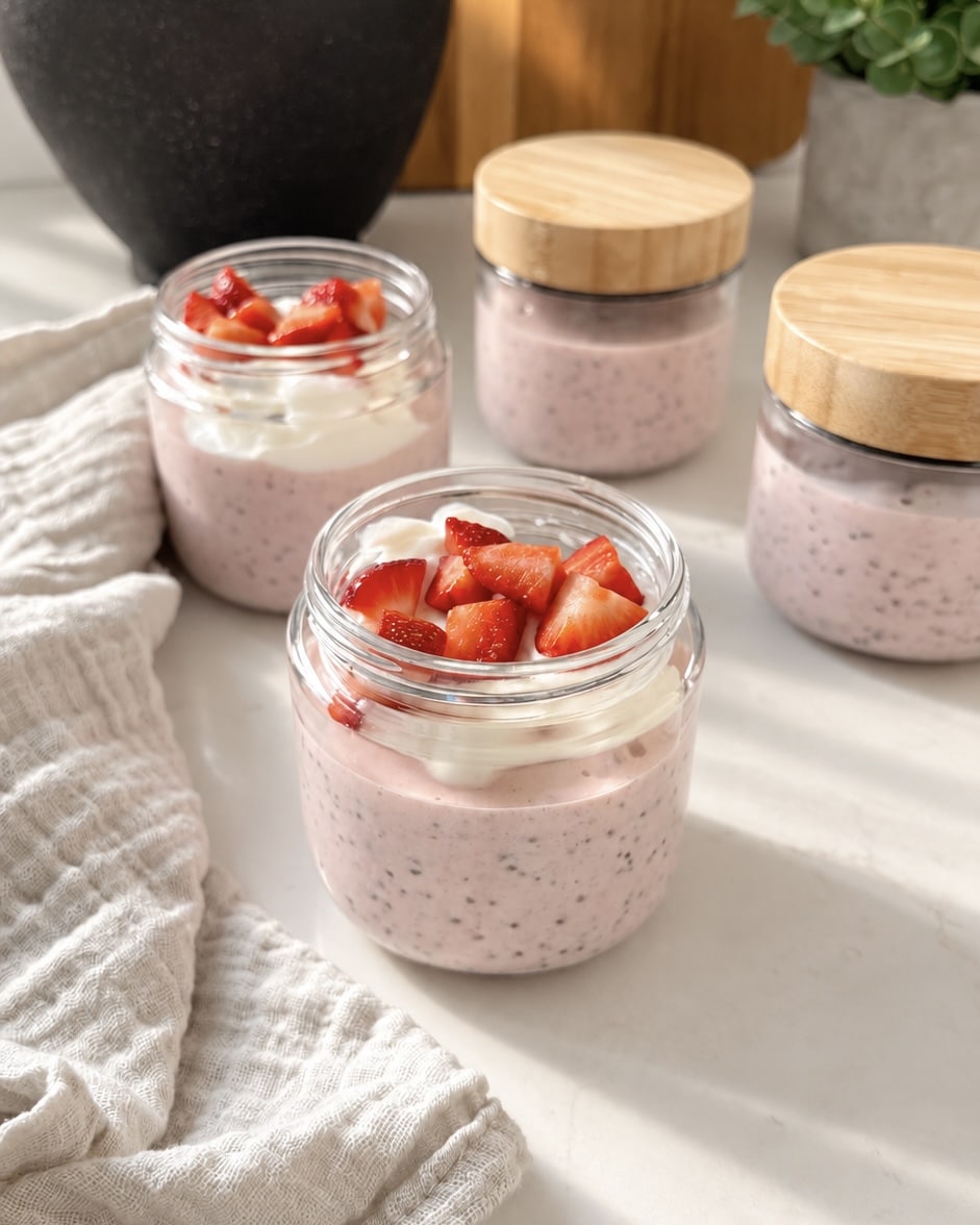 Pouding crémeux fraises & chia
